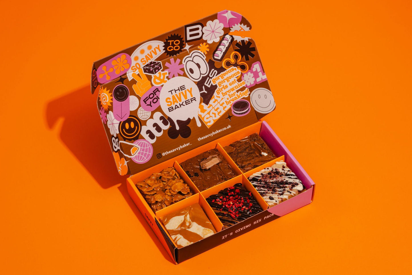 JULY Box Of 6 Brownies & Blondies