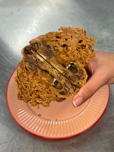 Caramel Cornflake Stuffed Cookie - thesavvybaker