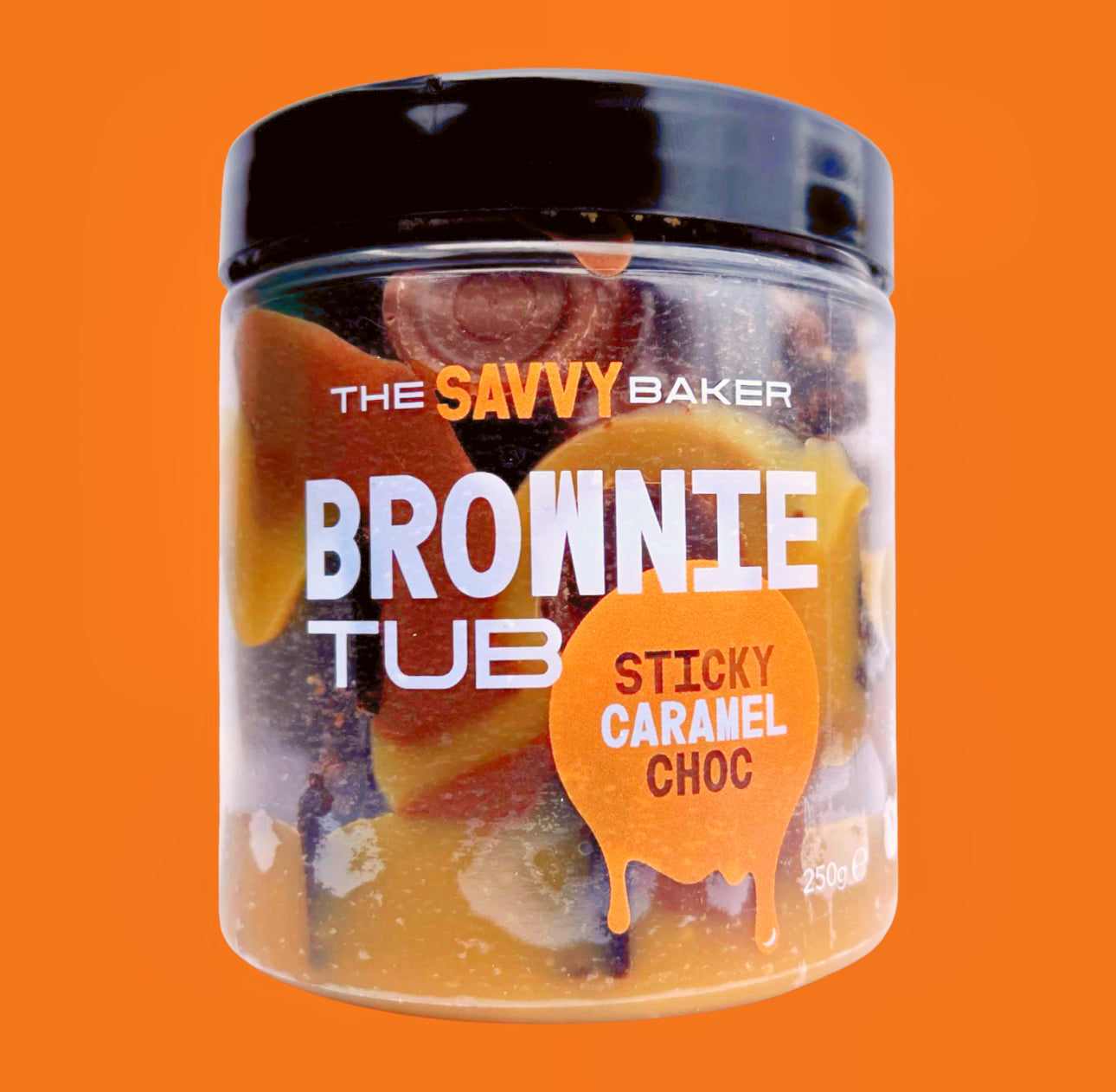 Sticky Caramel Chocolate Brownie Tub