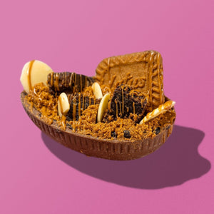 Biscoff Brownie Filled Easter Egg - thesavvybaker
