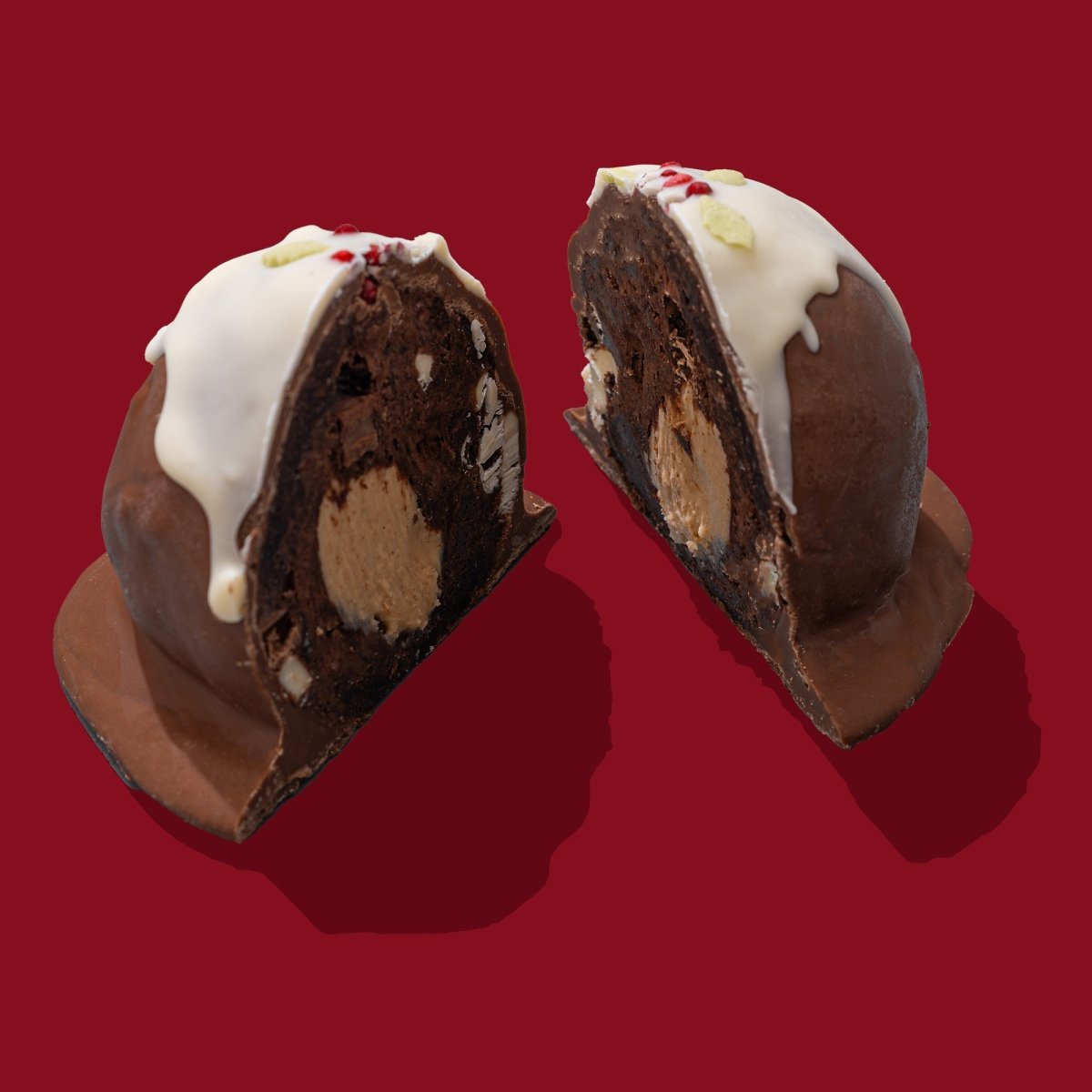 Christmas Pudding Brownie - thesavvybaker