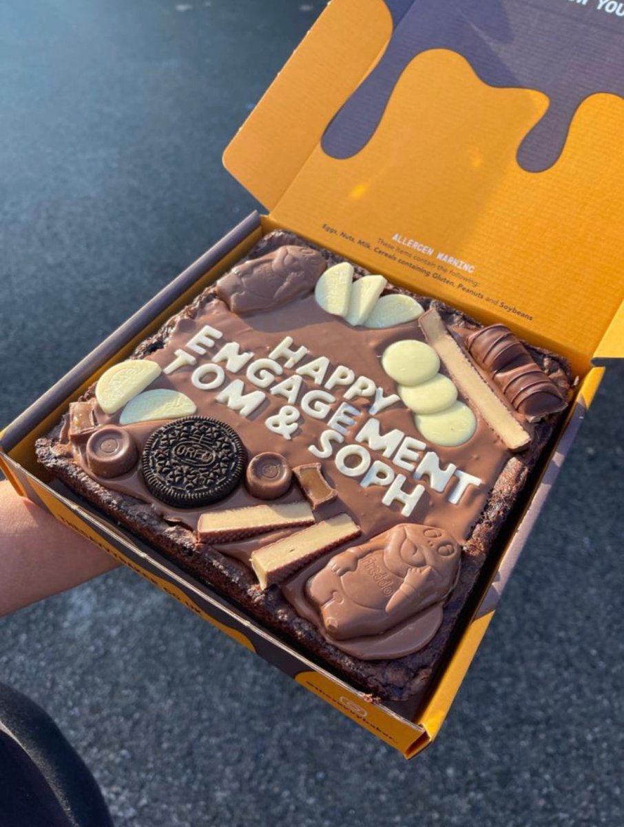 Custom Giant Brownie Slab - thesavvybaker