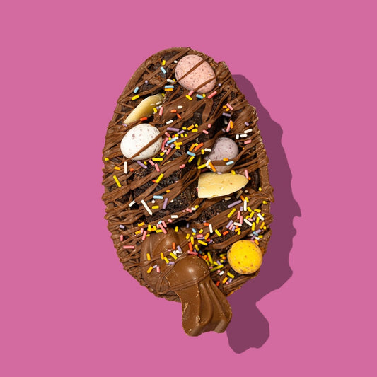 Easter Bunny Brownie Filled Egg - thesavvybaker