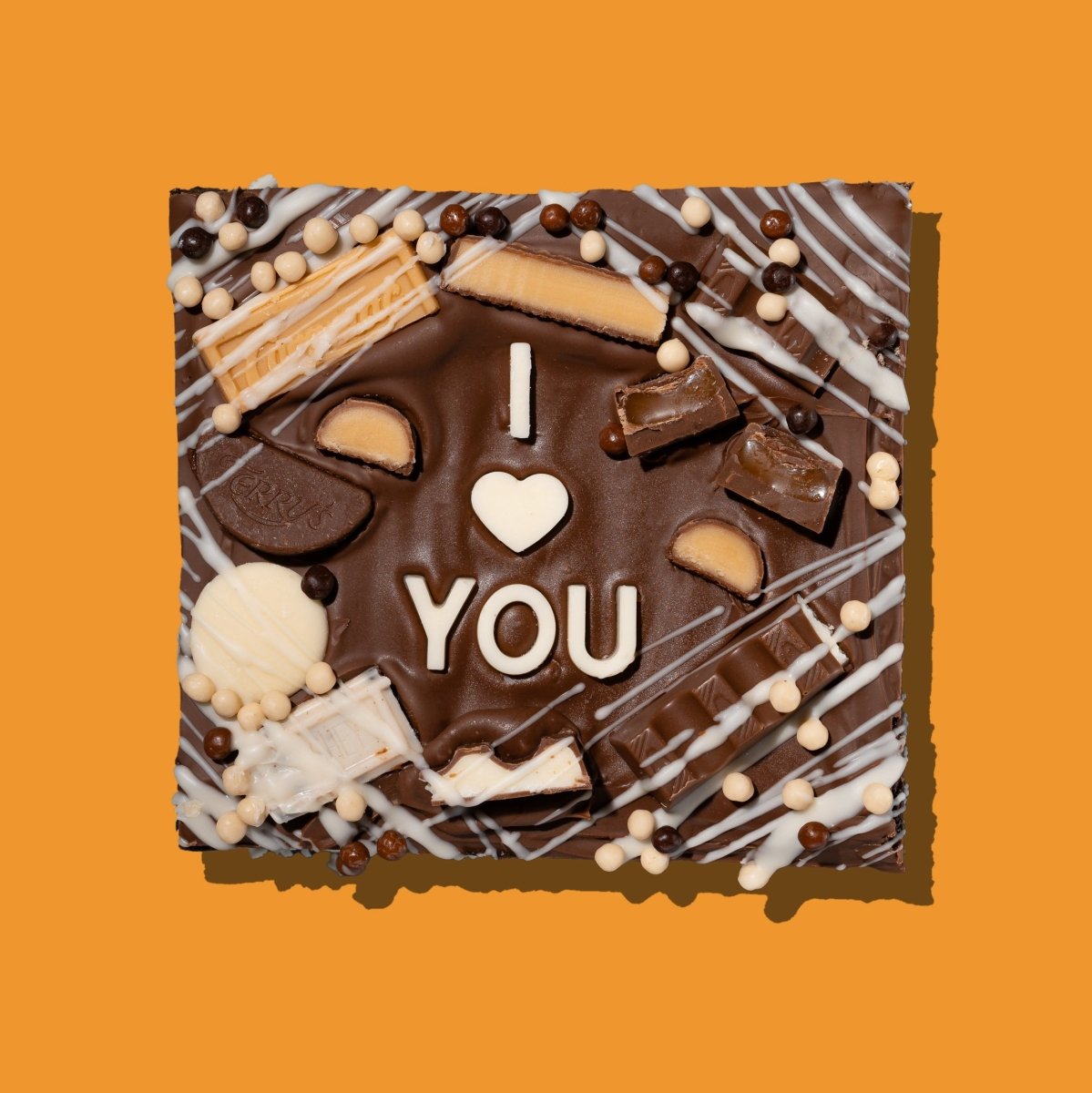 I love You Brownie Slab - thesavvybaker