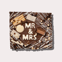Load image into Gallery viewer, Mr and Mrs Brownie Slab - thesavvybaker
